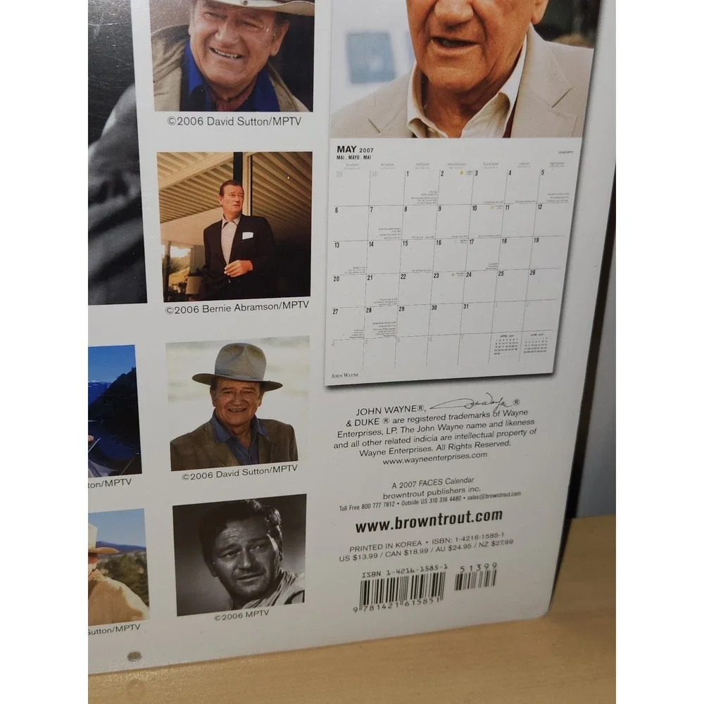 John Wayne 2007 Calendar Unopened~NEW ~SEALED